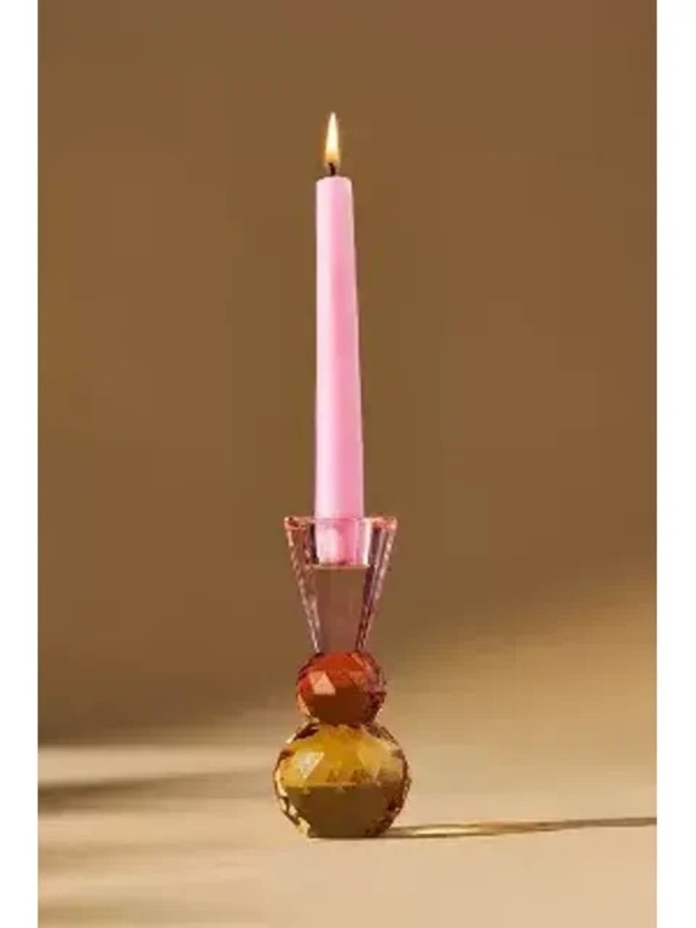 Cut Glass Candle Holder